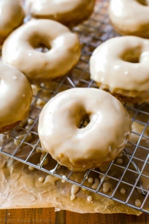 baked maple glazed donuts