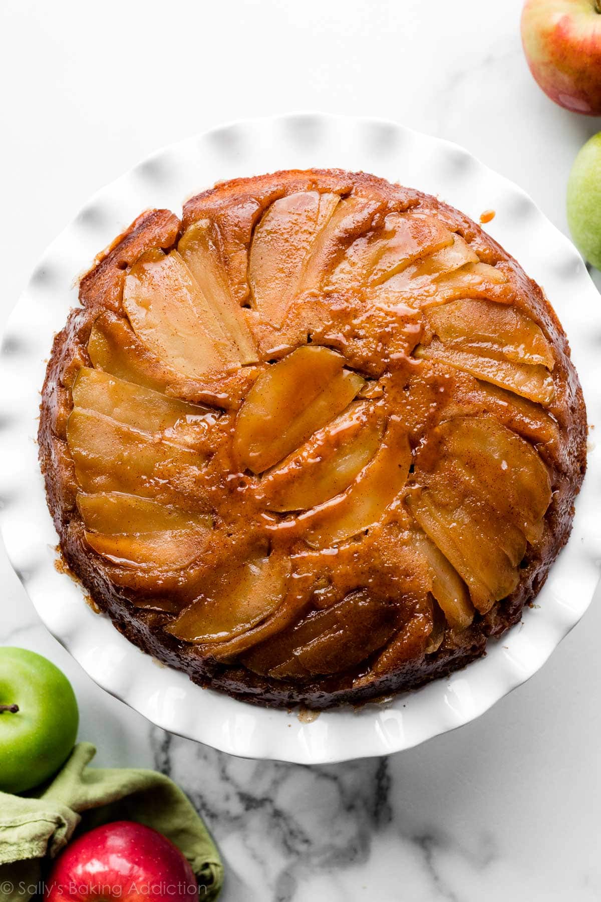 caramel apple upside down cake