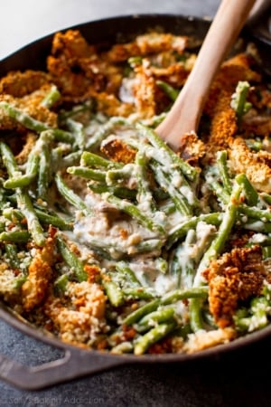 Homemade green bean casserole