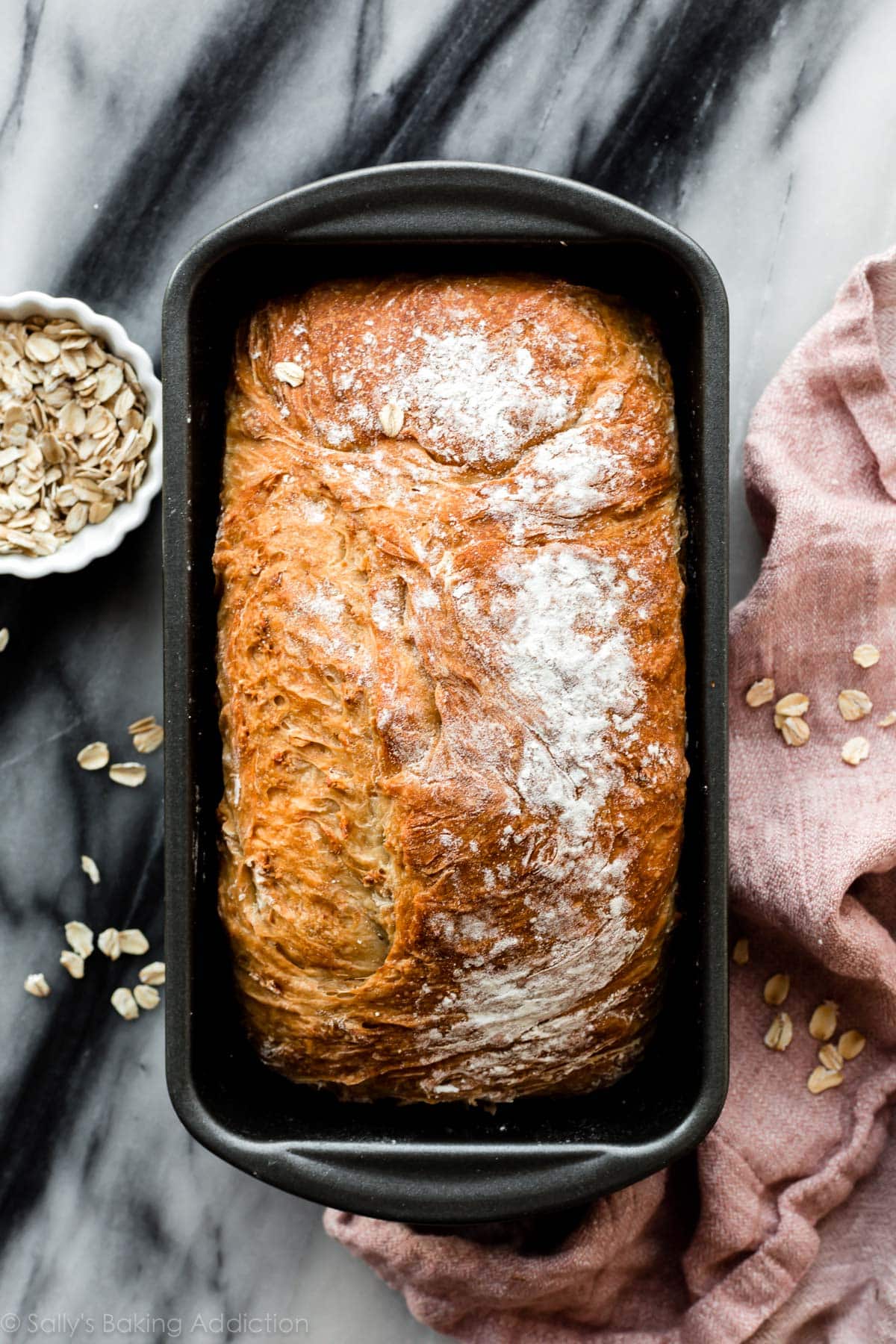 homemade bread in loaf pan