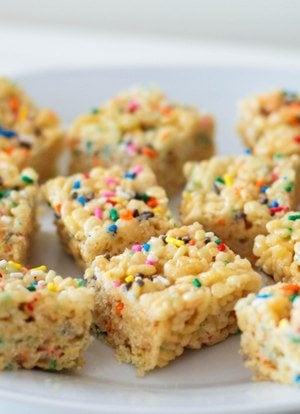 cake batter rice krispie treats