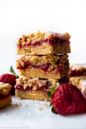 lemon strawberry crumb bars