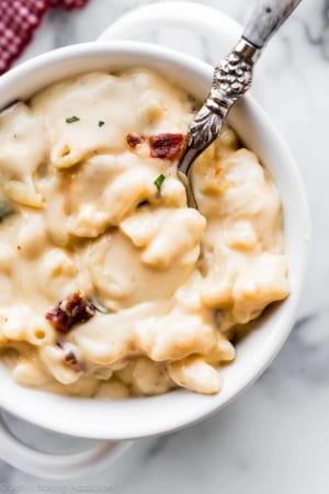 Bowl of homemade mac and cheese