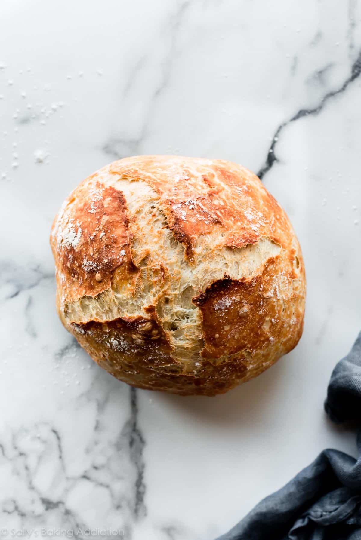 Loaf of no knead bread