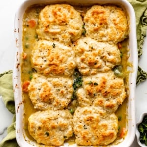 vegetable pot pie with biscuit topping